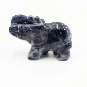 Sodalite Elephant Figurine 2" 50mm