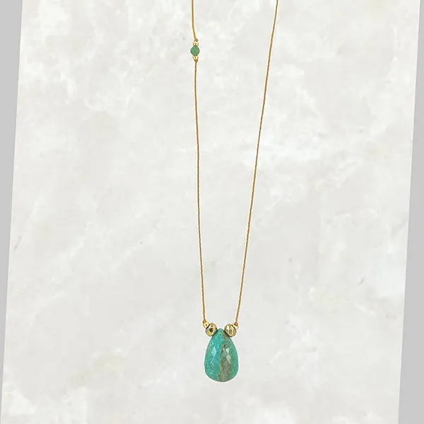 Sola Mia Turquoise and Silk Necklace