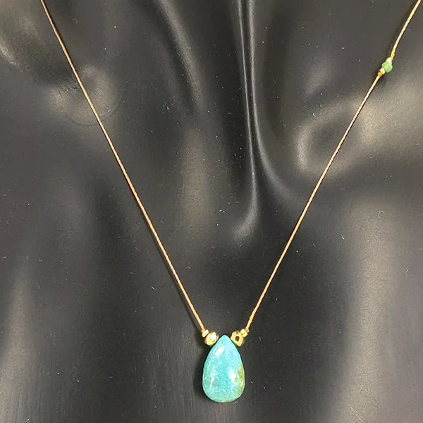 Sola Mia Turquoise and Silk Necklace