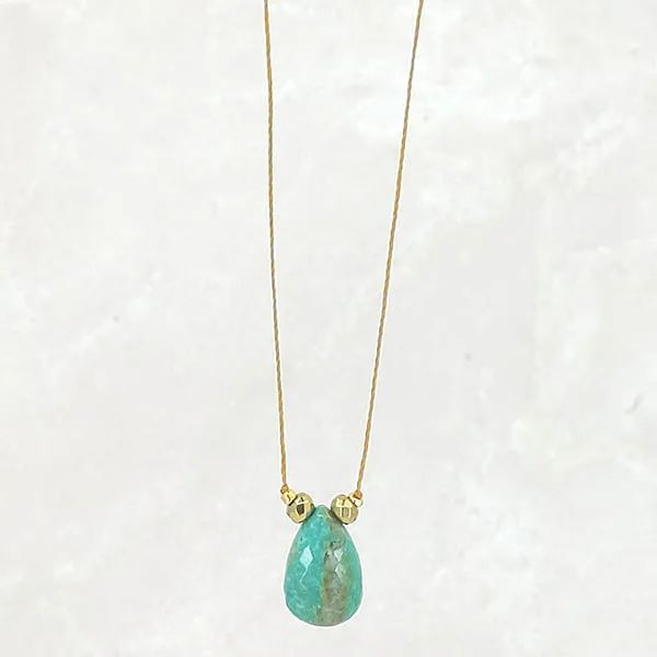 Sola Mia Turquoise and Silk Necklace