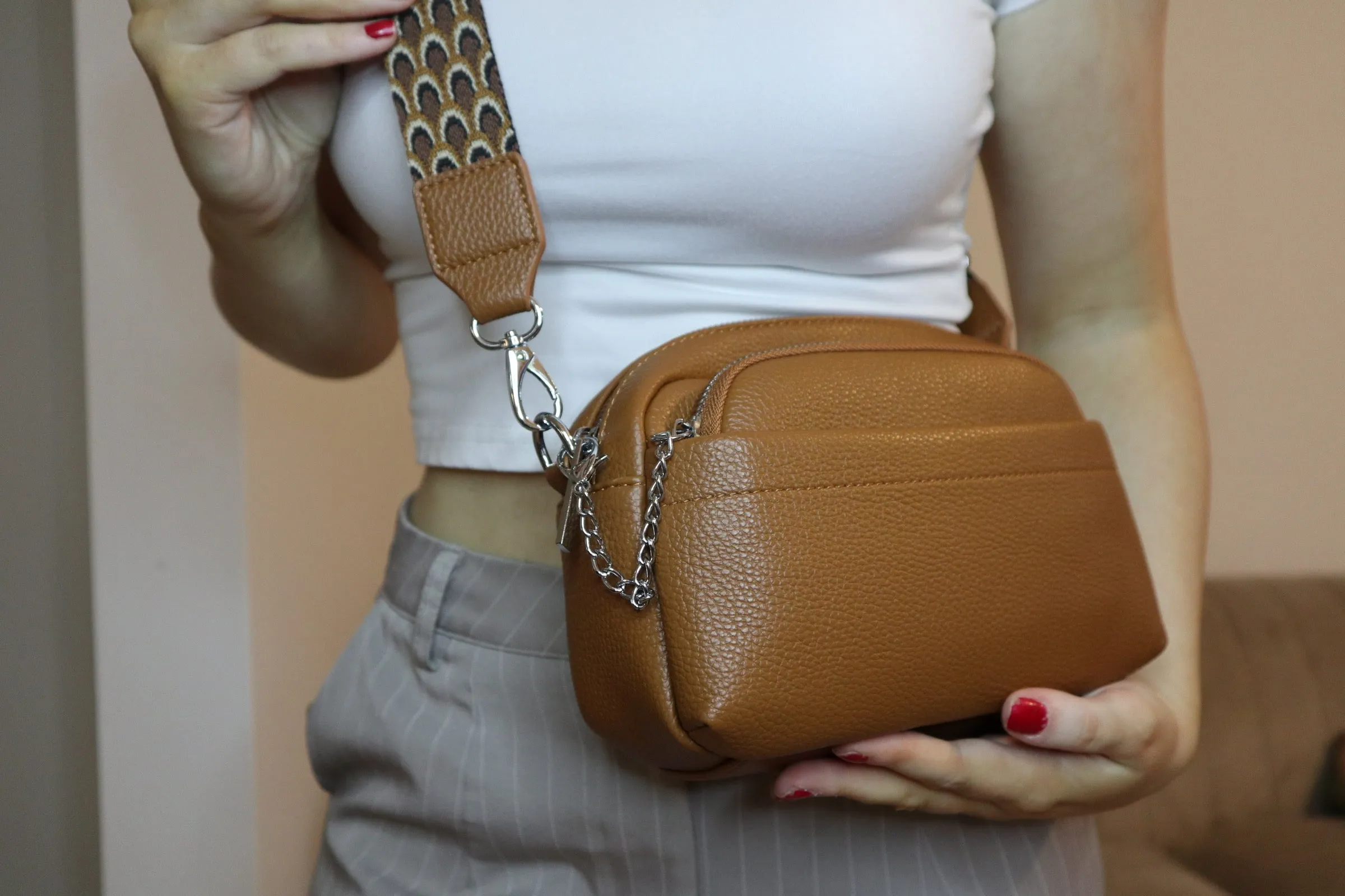 Sophia Brown Crossbody Bag