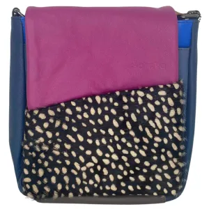 Soruka Sarah Leather CrossBody Bag - Purple Dalmatian