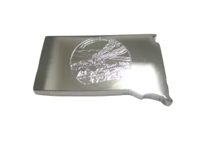 South Dakota State Map Shape and Flag Design Magnet