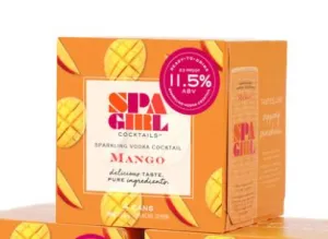 Spa Girl Vodka Cocktail Mango 4 Cans 6.8fl 200 ml