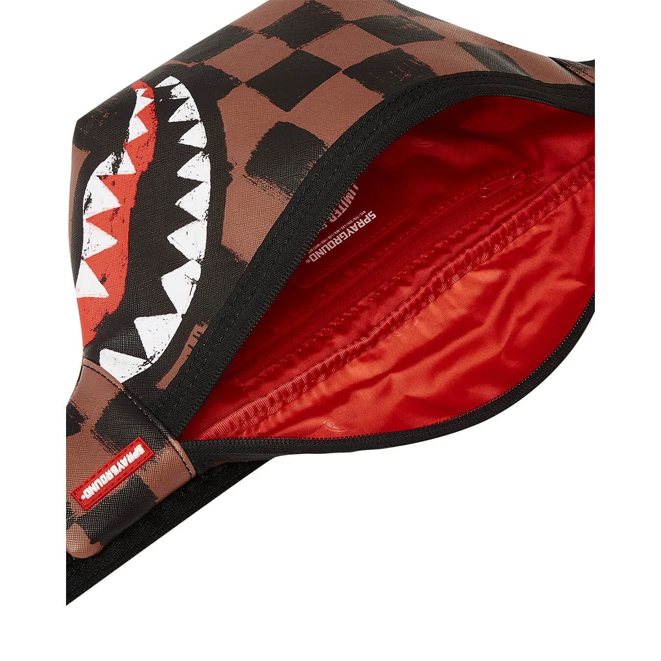 Sprayground Sharks In Paris Paint Savvy Crossbody Brown