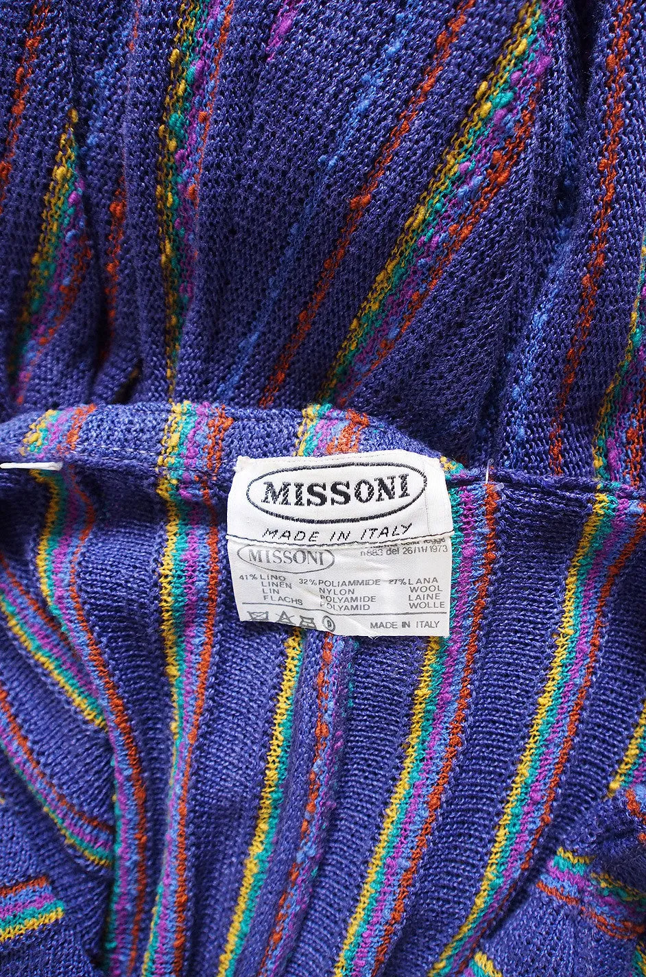 Spring 1980 Striped Missoni Knit Dress