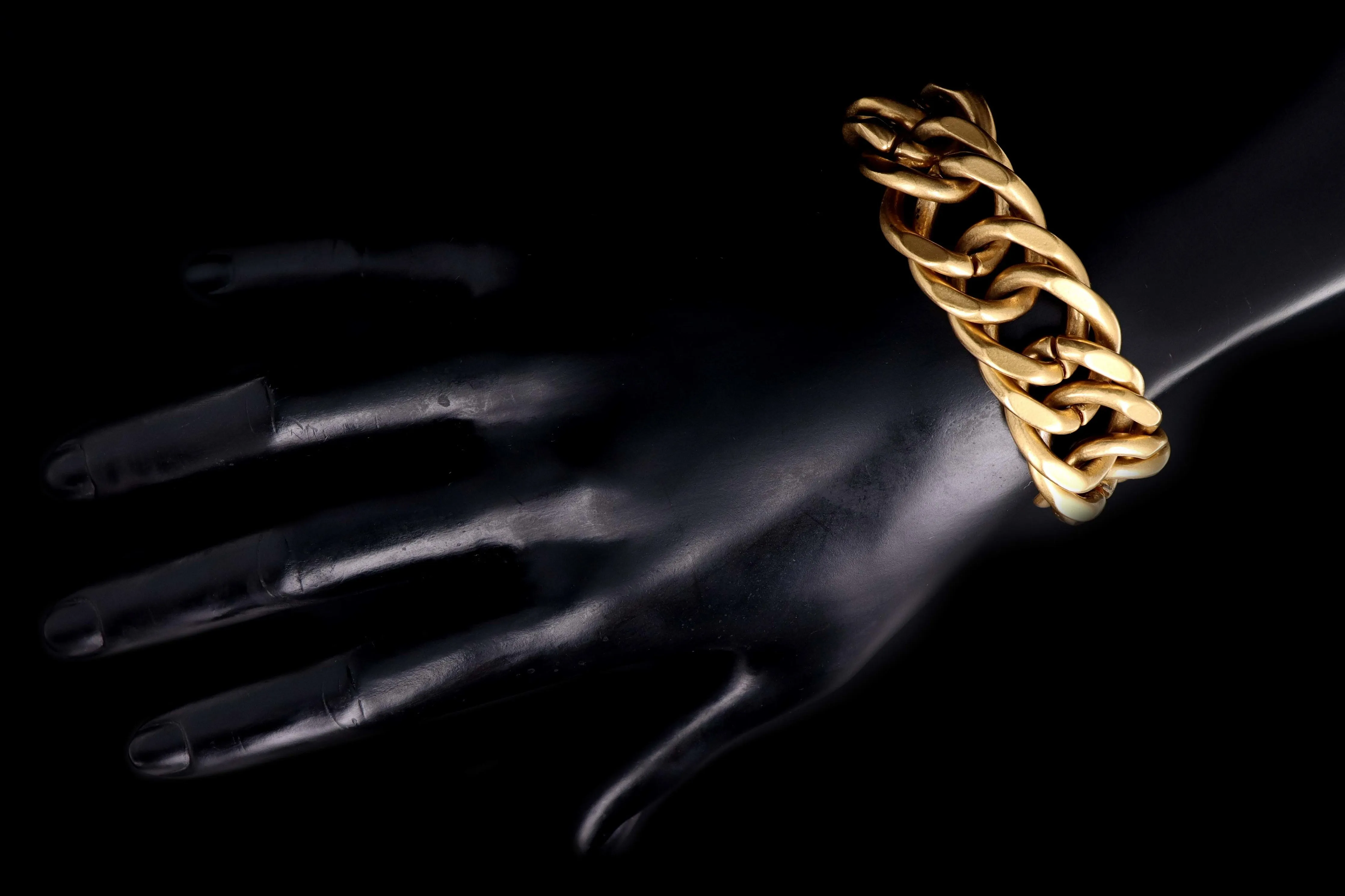 St. John Chunky Brushed Gold Plated Curb Link Bracelet