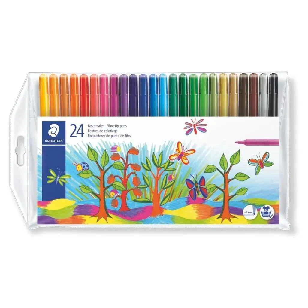 Staedtler Fibre Tip Marker Assorted 325Wp2403 (Set 24)