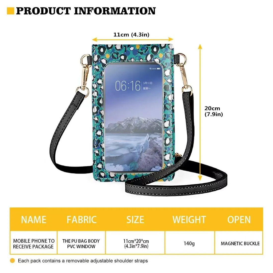 Stained Glass Fairy Phone Crossbody Bag