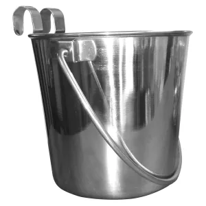 Stainless-Steel Flat Back Bucket w/ Hooks
