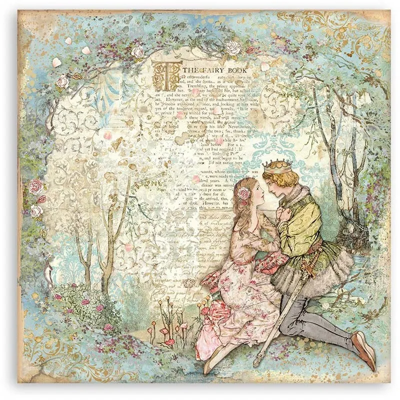 Stamperia - 12x12 Designer Paper - Sleeping Beauty - Lovers