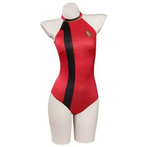 Star Trek: Discovery Season 4 Swimsuit Cosplay Costume Red Uniform Jumpsuit Swimwear Halloween Carnival Suit