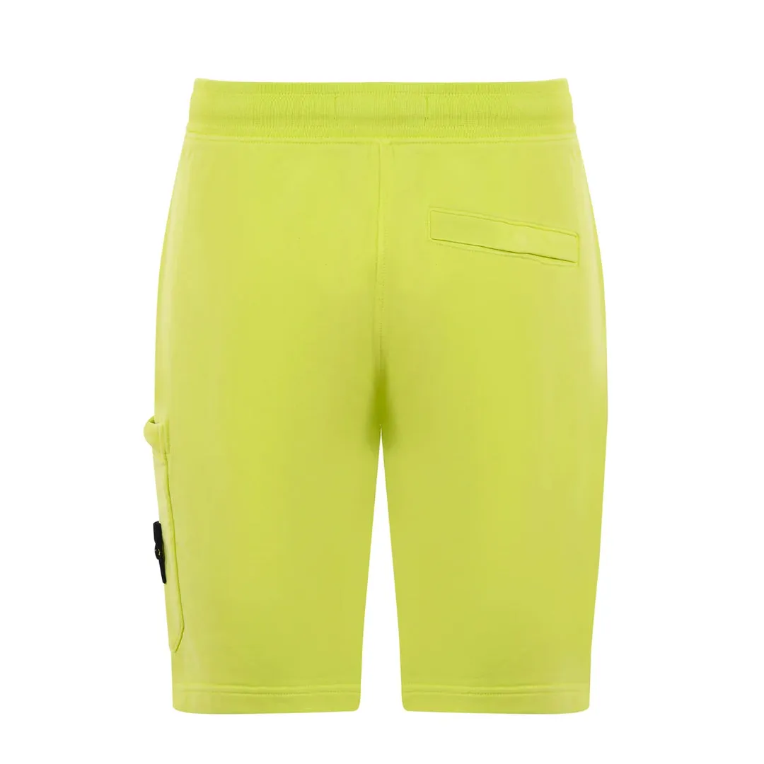 STONE ISLAND LOGO PATCH SHORT LEMON