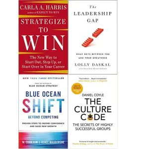 Strategize to Win,Leadership Gap,Blue Ocean Shift,The Culture Code 4 Books Collection Set