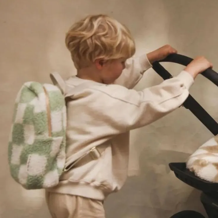 Studio Noos Checked Mini Backpack (Pistachio)
