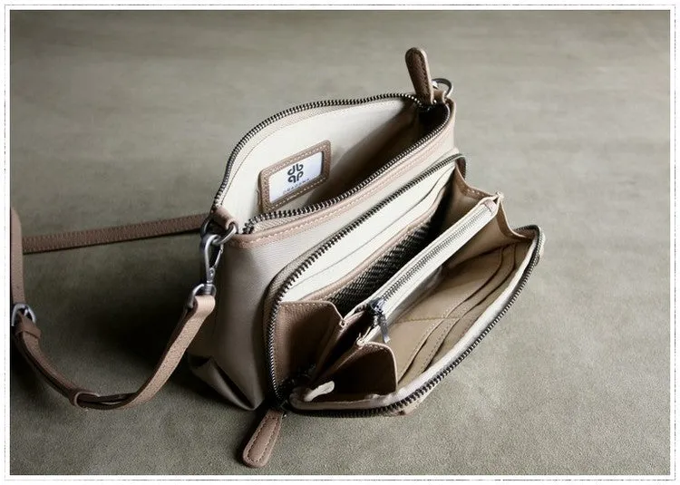 Stylish Womens Light Gray&Yellow NYLON Crossbody Wallet Purse Shoulder Wallet Bag Purse for Ladies