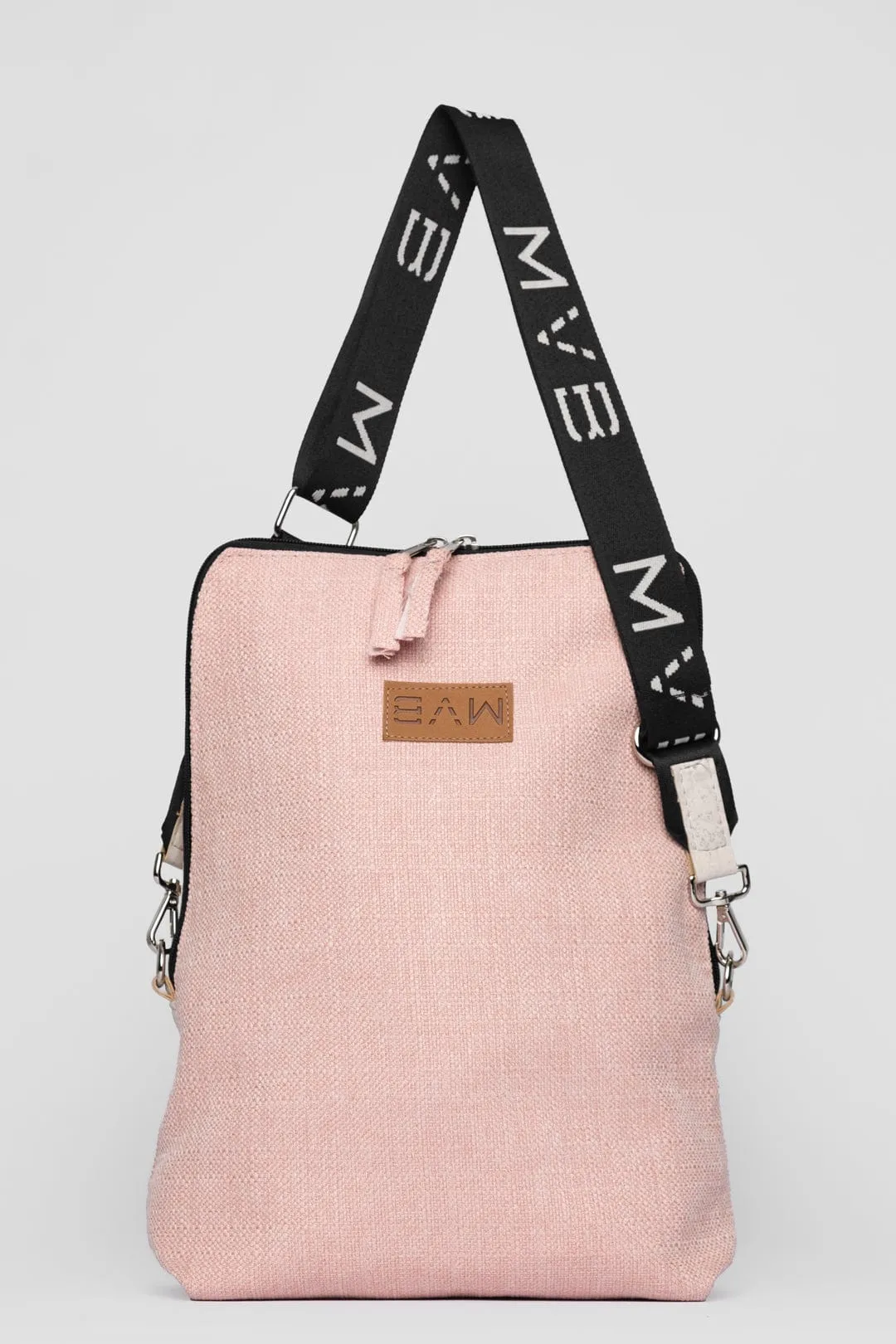 Summer Canvas & Cork Vegan Crossbody Flop Bag | Soft Pink