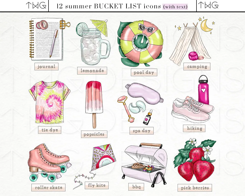 Summer Fling - Bucket List Icons