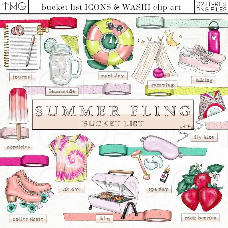 Summer Fling - Bucket List Icons