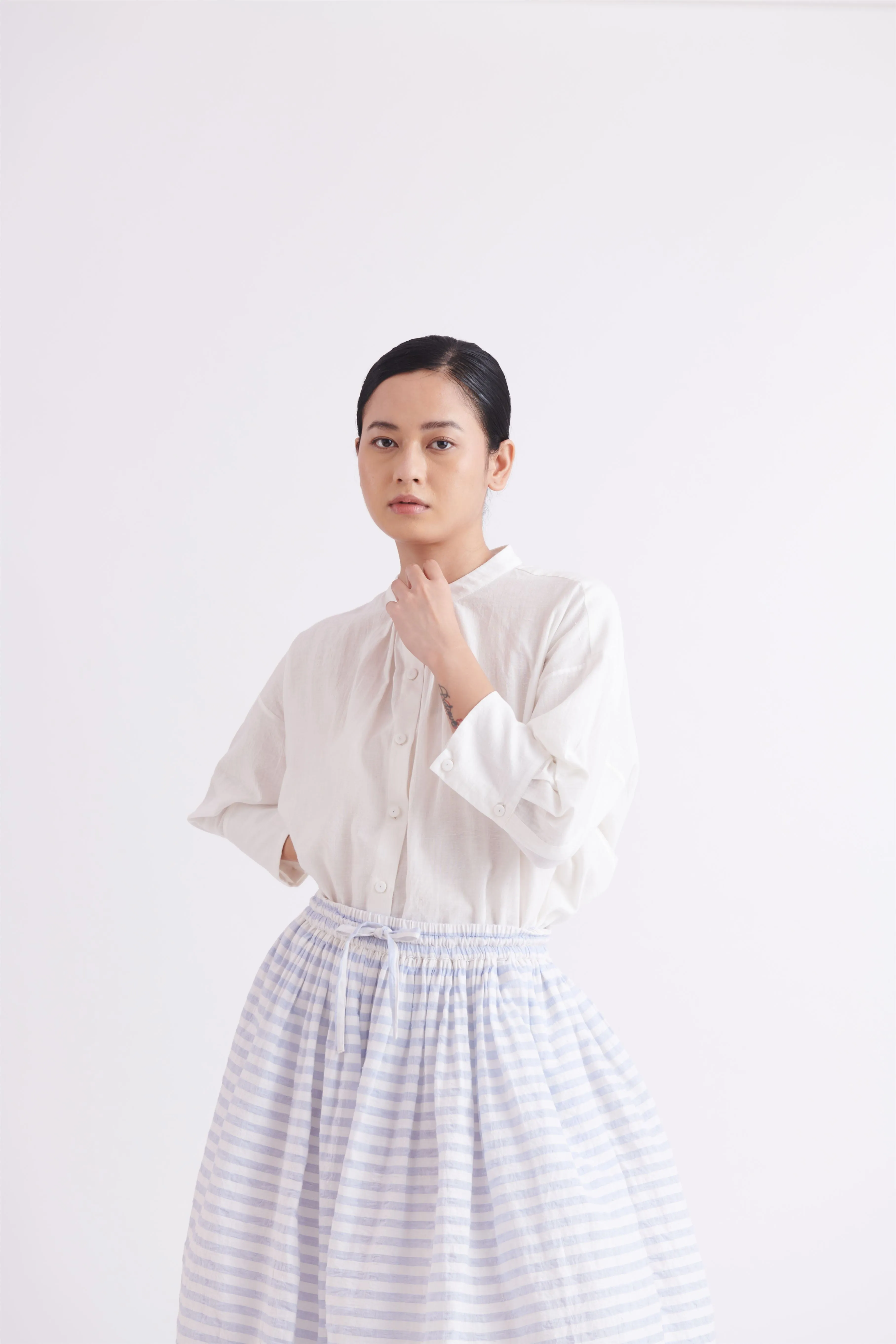 summer shirt khadi cotton white-SS2025-38-fashion edit-the plavate