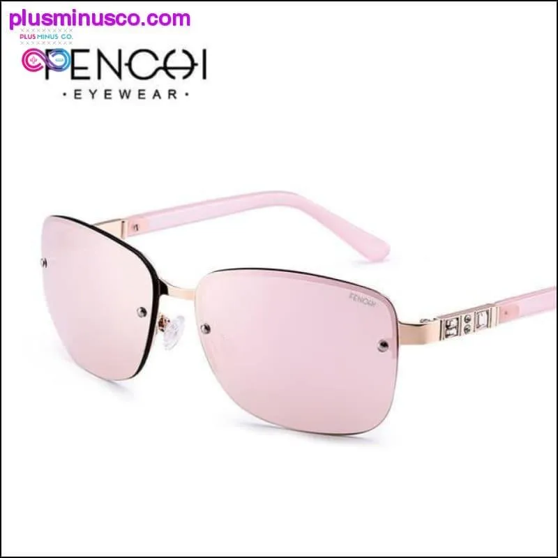 Sunglasses Women designer brand luxury rimless retro pink