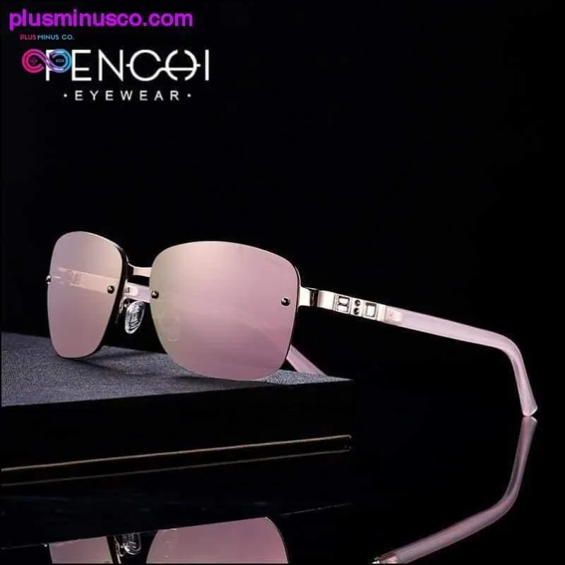 Sunglasses Women designer brand luxury rimless retro pink