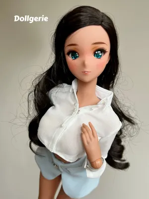 Super cropped white long sleeve shirt for SmartDoll or DD