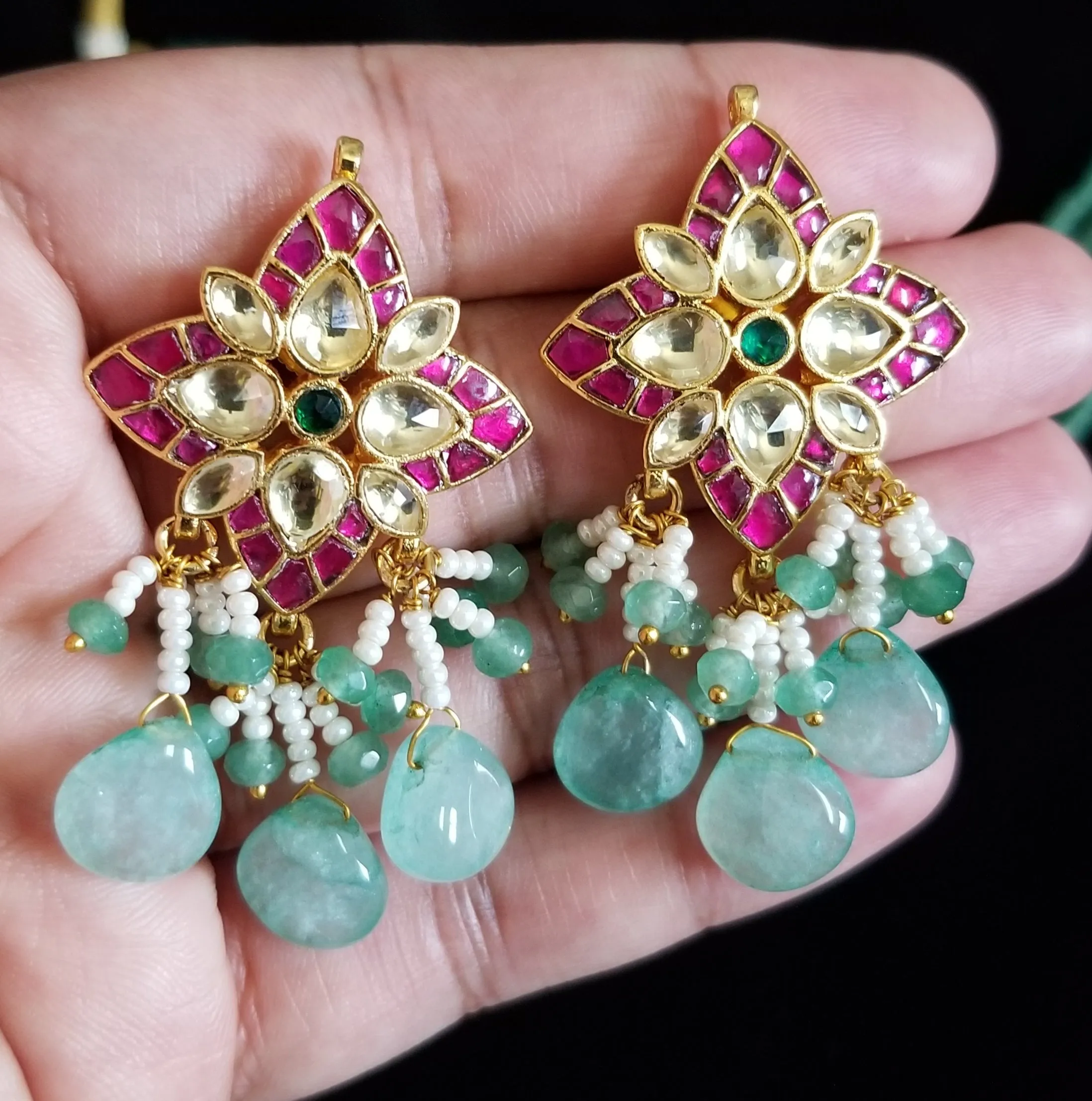 Supriya Pachi Kundan Beads Choker Set