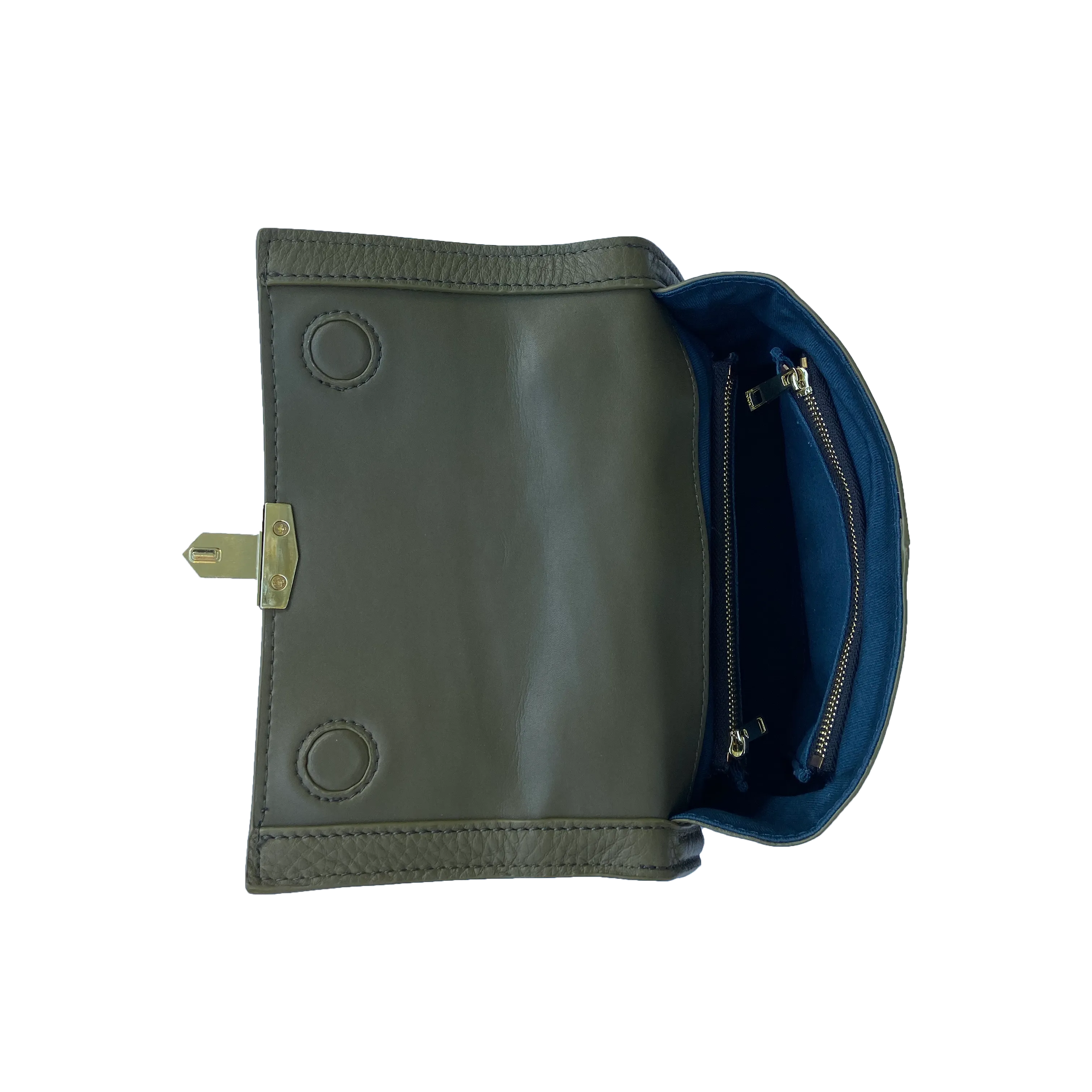 SUSU The Linda Leather Convertible Backpack Purse Olive Green