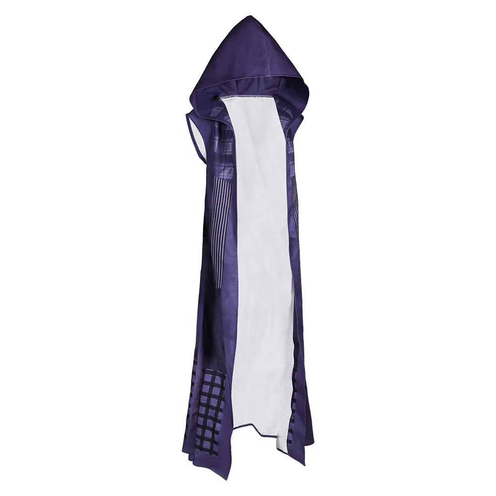 SW: The Acolyte Mae Purple Printed Hooded Poncho Cosplay Costume Outfits Halloween Carnival Suit
