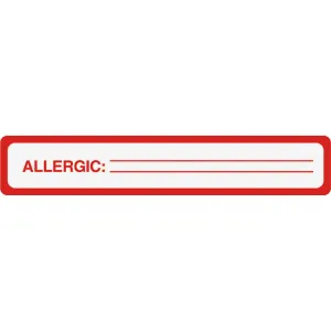 Tabbies ALLERGIC Allergy Message Labels