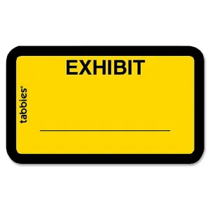 Tabbies Color-coded Legal Exhibit Labels