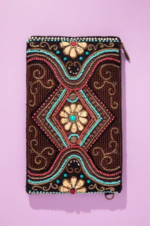 Tapestry Crossbody Phone Bag