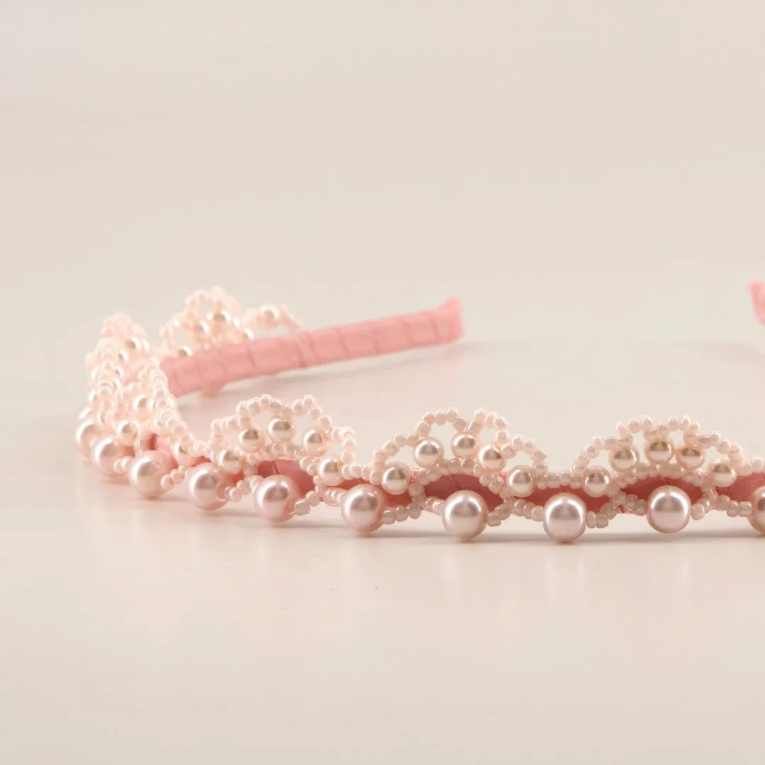 The Designer Creda Pearl Tiara Headband