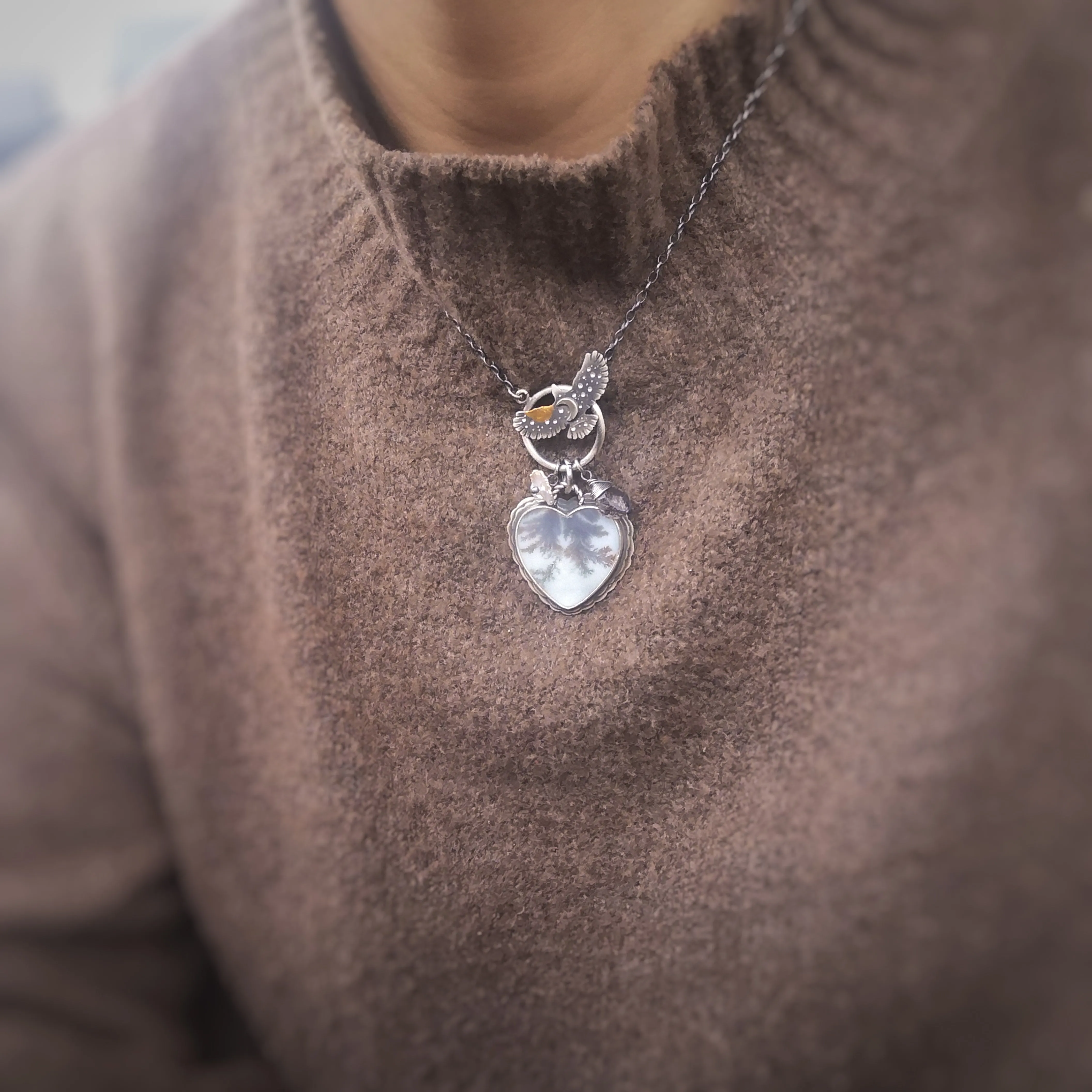 The Hawk's Heart Necklace - Keum Boo Necklace