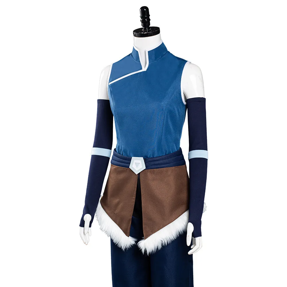 The Legend of Korra Season 4 Halloween Carnival Suit Korra Cosplay Costume Top Pants Outfit