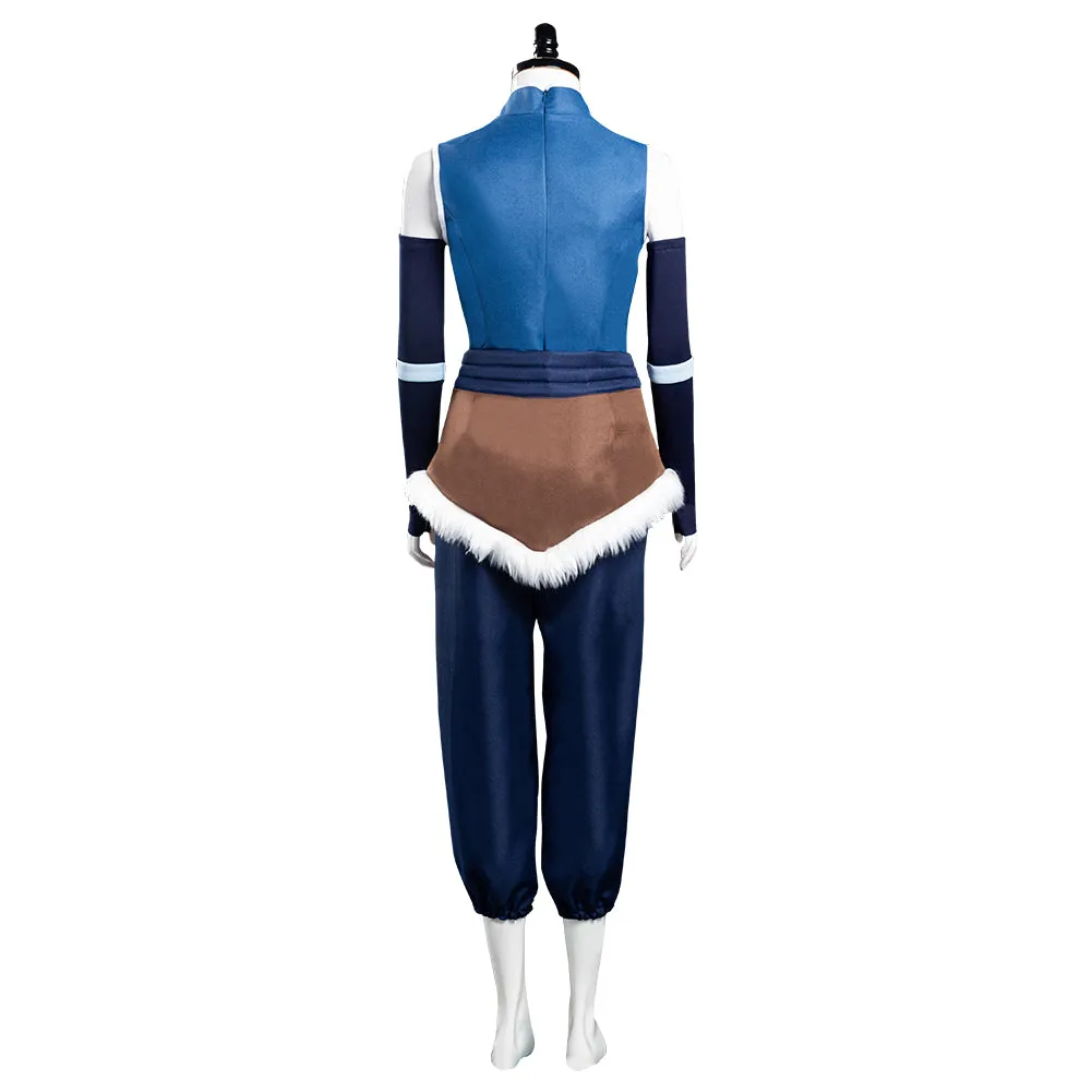 The Legend of Korra Season 4 Halloween Carnival Suit Korra Cosplay Costume Top Pants Outfit