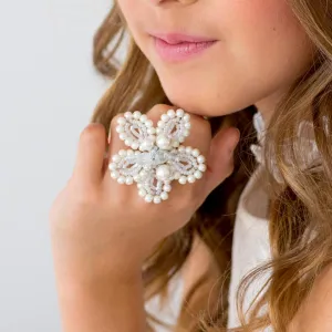 The Mini Shades of White Designer Ring
