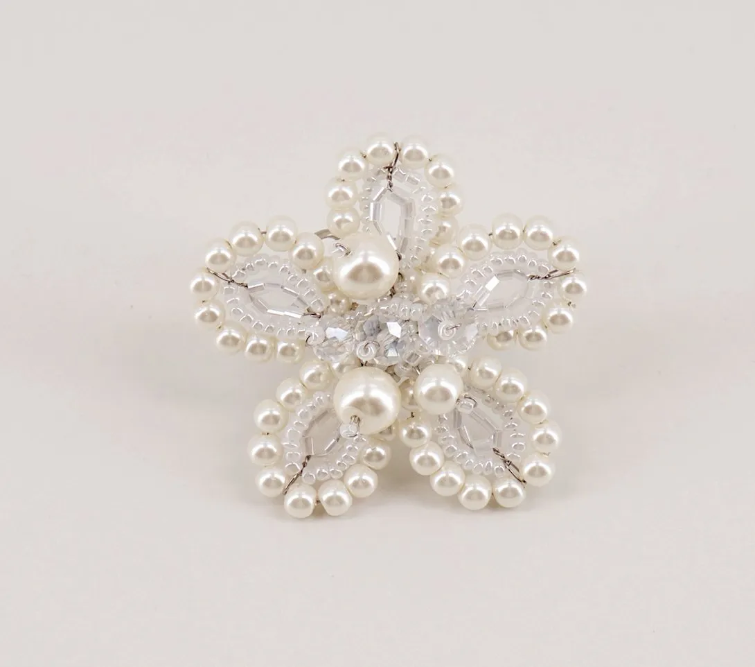 The Mini Shades of White Designer Ring
