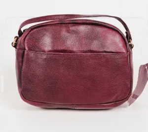 The Petite Pocket Leather Crossbody: Purple