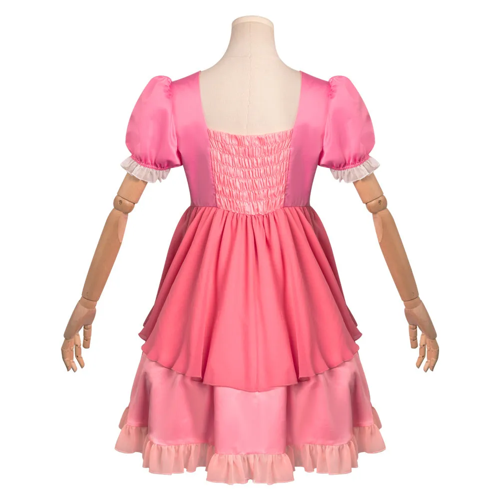 The Super Mario Bros. Movie Princess Peach Original Design Dress Cosplay Costume Halloween Carnival Suit