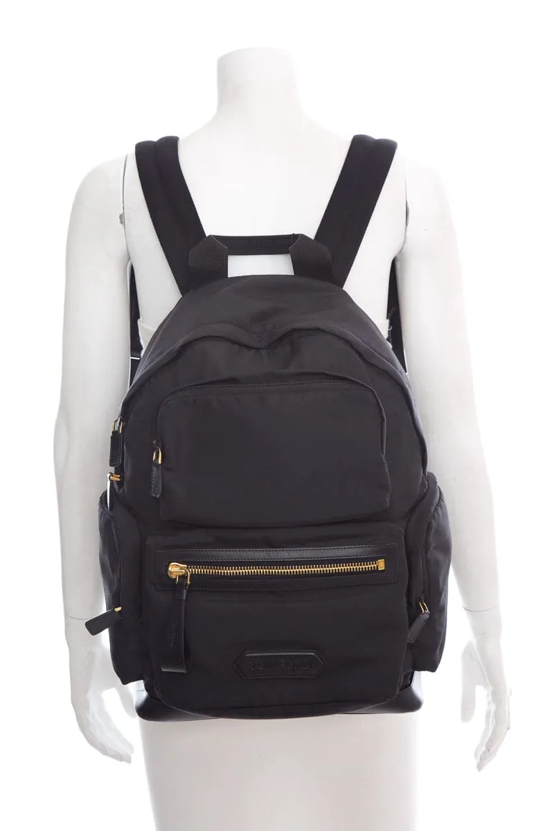 Tom Ford Black Recycled Nylon Backpack