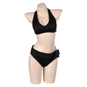 Tomb Raider Lara Croft Original Black BIKINIS Swimsuit Swimwear Cosplay Costume Outfits