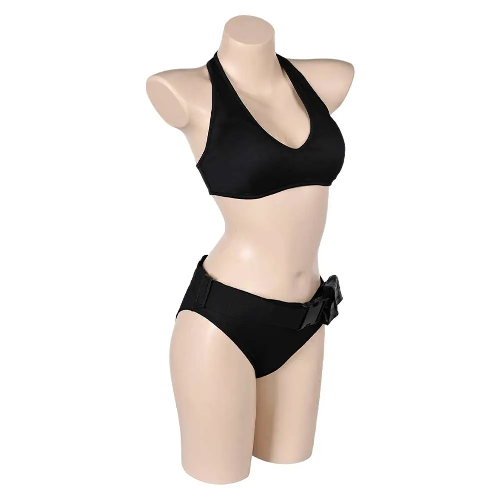 Tomb Raider Lara Croft Original Black BIKINIS Swimsuit Swimwear Cosplay Costume Outfits