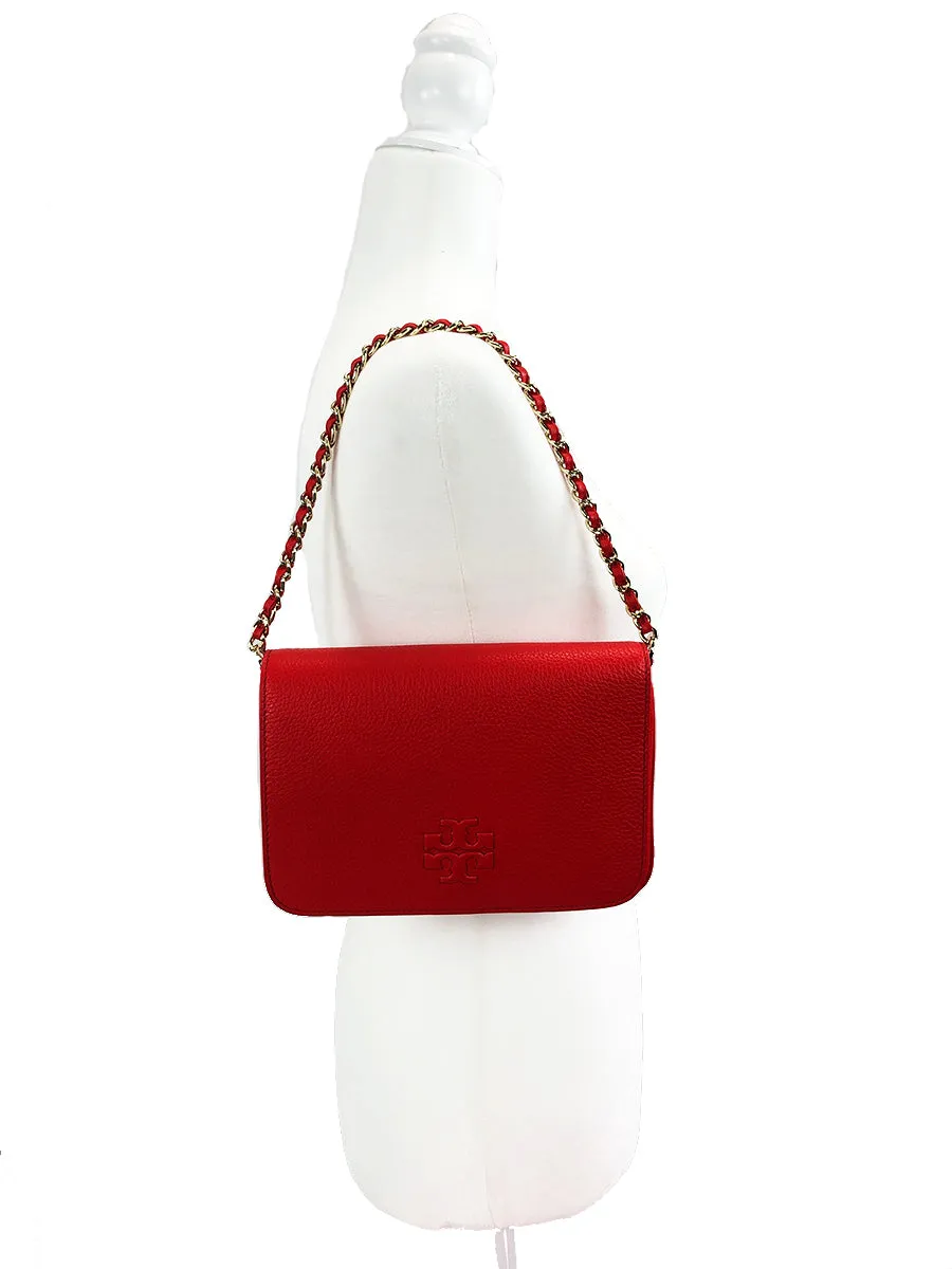 Tory Burch Thea Clutch in Brilliant Red