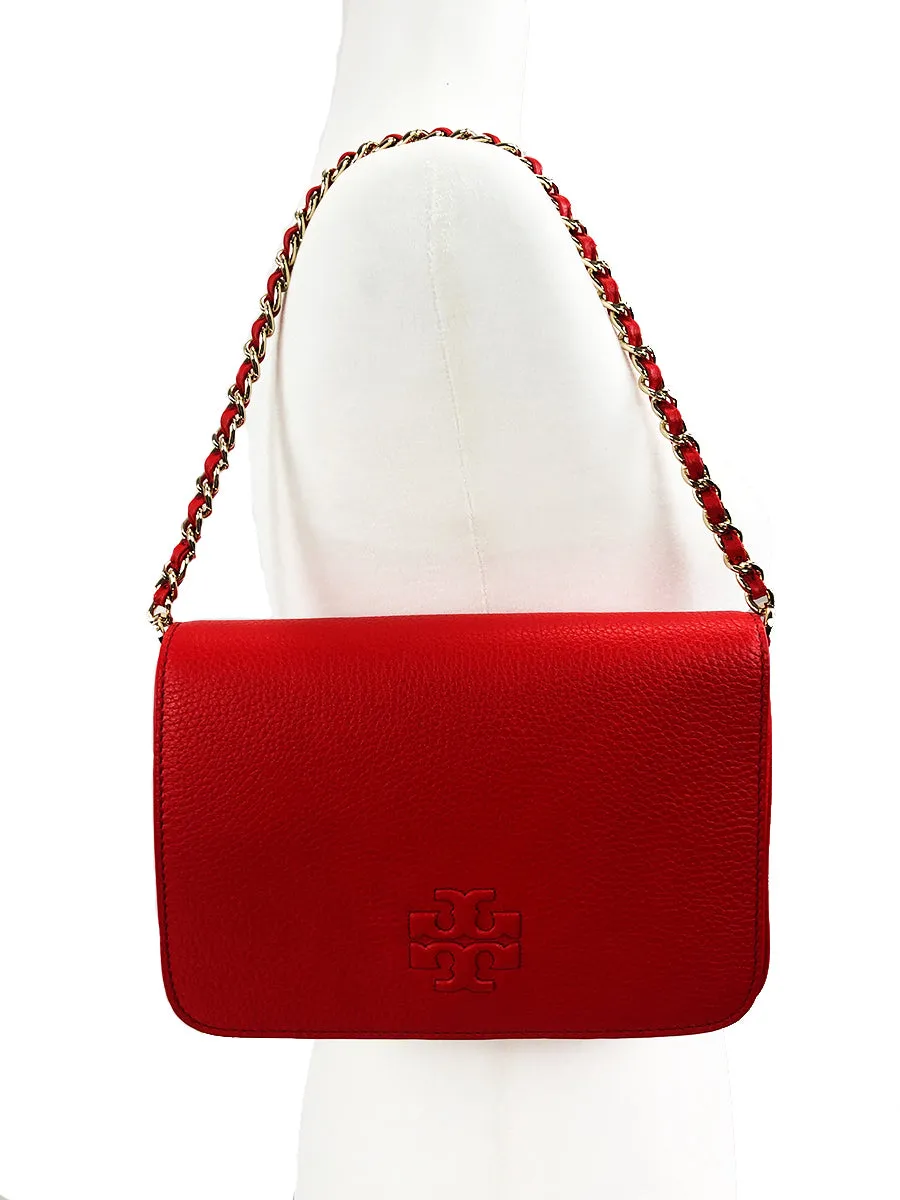 Tory Burch Thea Clutch in Brilliant Red