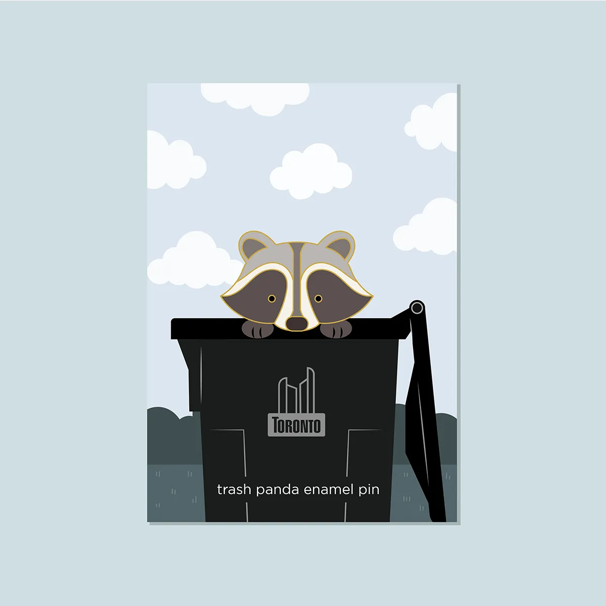 Trash Panda Raccoon Enamel Pin