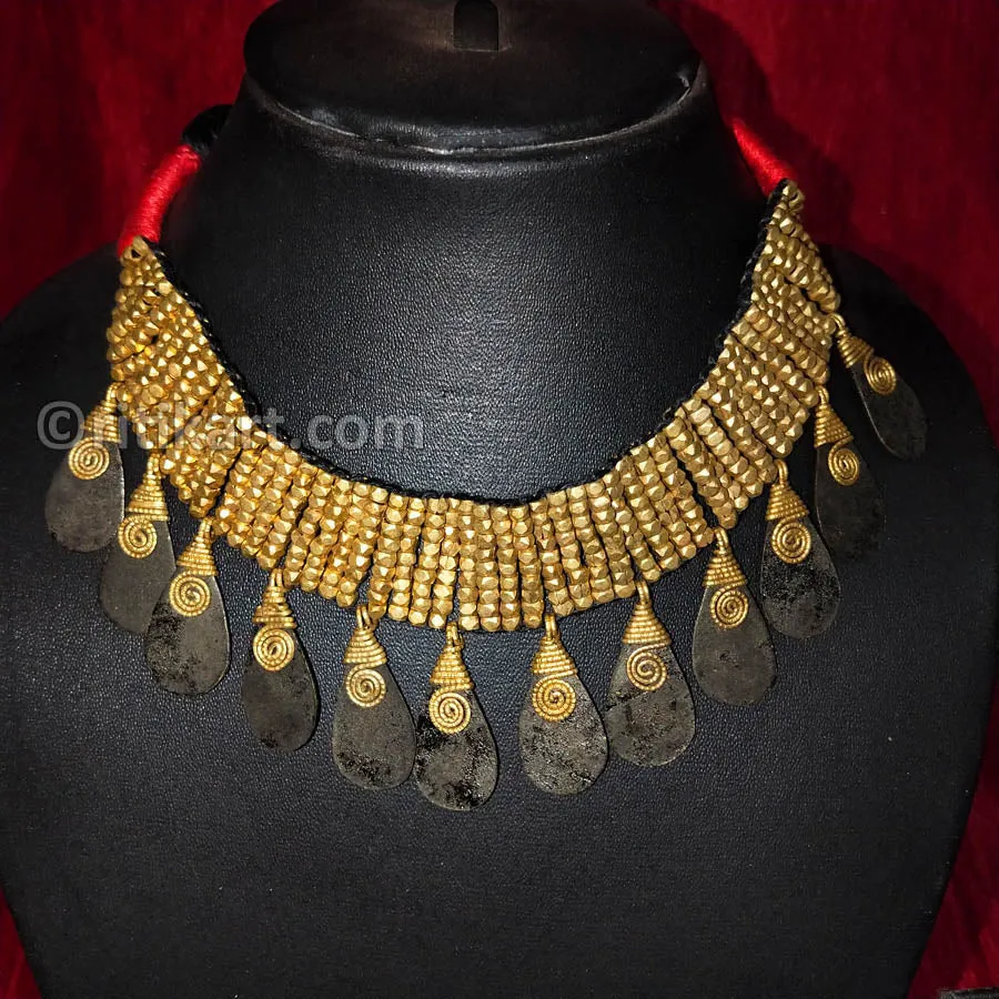 Tribal Handcrafted Dhokra Designer Necklace-8