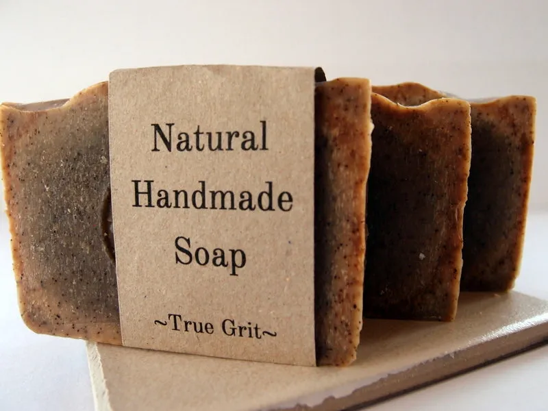 True Grit Natural Soap - coffee scrub exfoliating soap