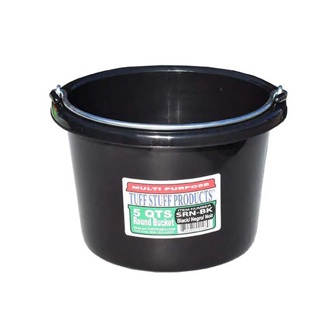 Tuff Stuff small round bucket 5 qts (Black)
